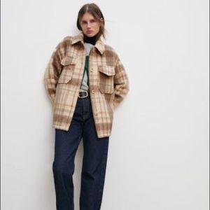Zara plaid overshirt size S